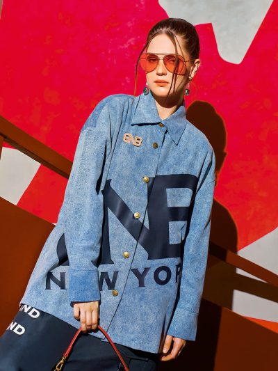 BNB MAXWELL TOP - DENIM GREY