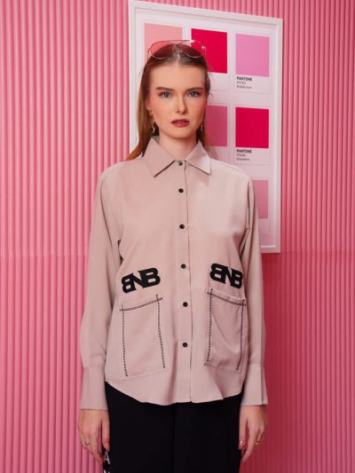 BNB CHAMBERS TOP - LIGHT BROWN