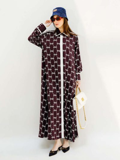 BNB ETTERVILLE DRESS - BURGUNDY