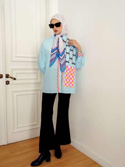 BNB ORVISTON TOP - LIGHT BLUE