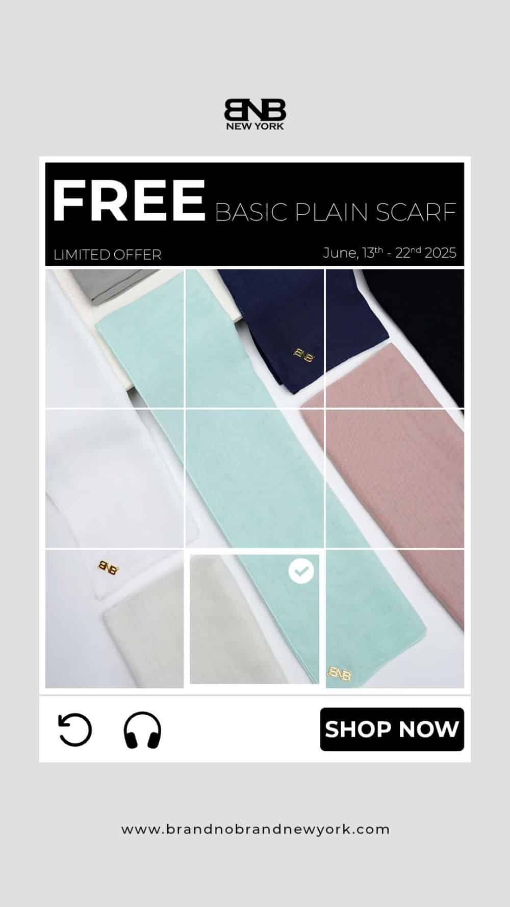 BGI BASIC PLAIN SCRAF - GIFT
