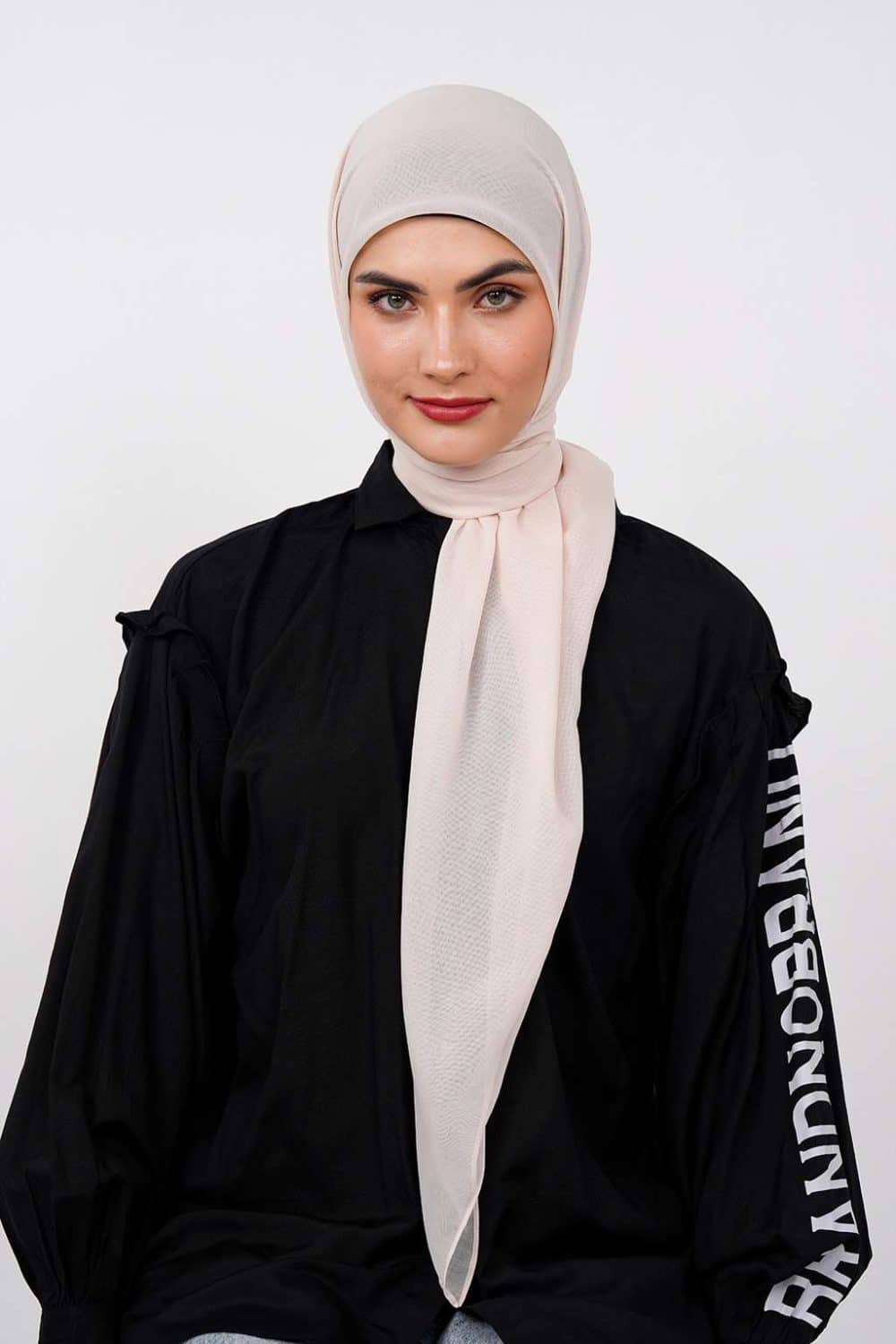 BGI PLAIN SCARF - CREAM - 0325 - Image 3