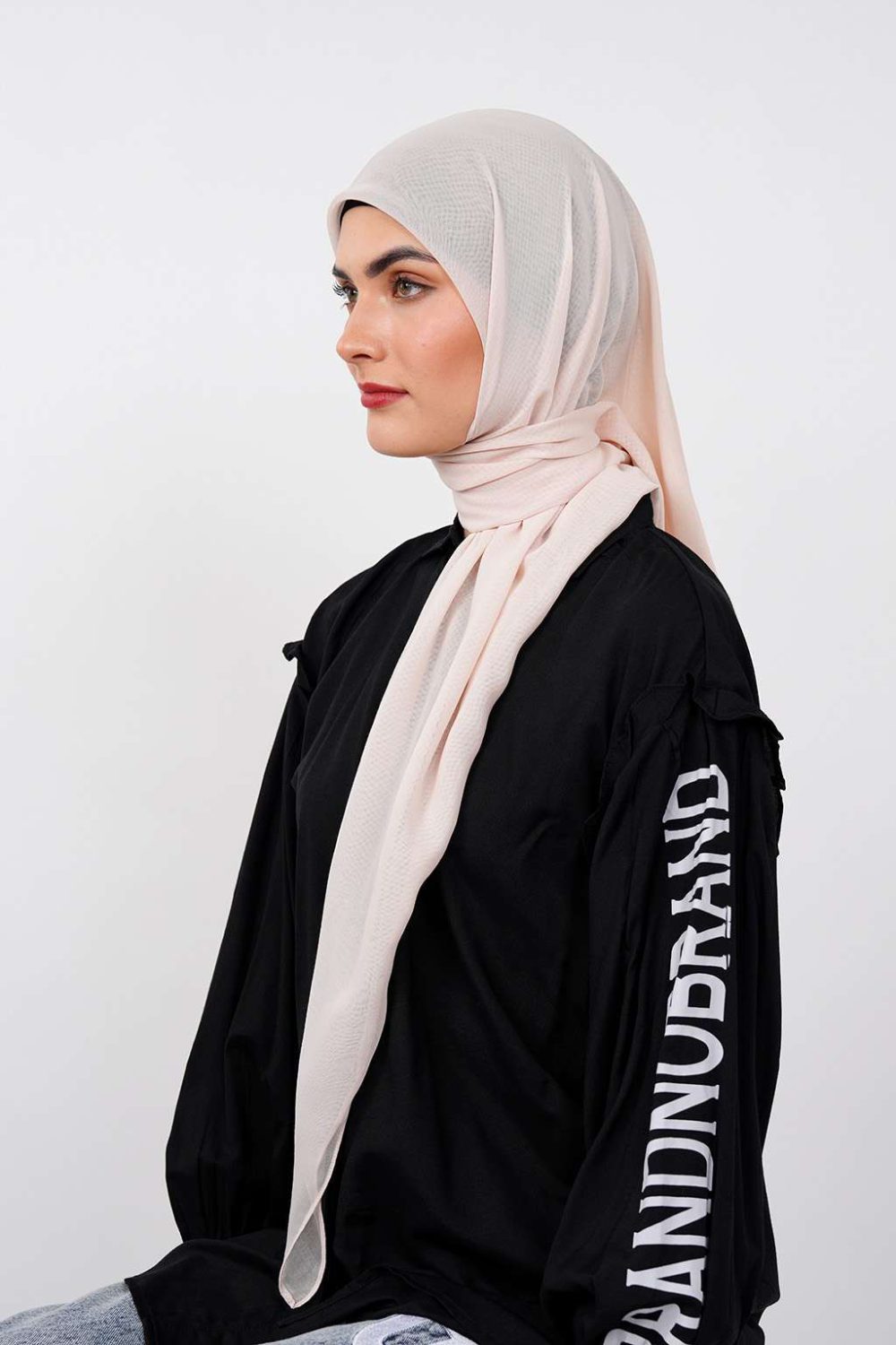 BGI PLAIN SCARF - CREAM - 0325 - Image 2