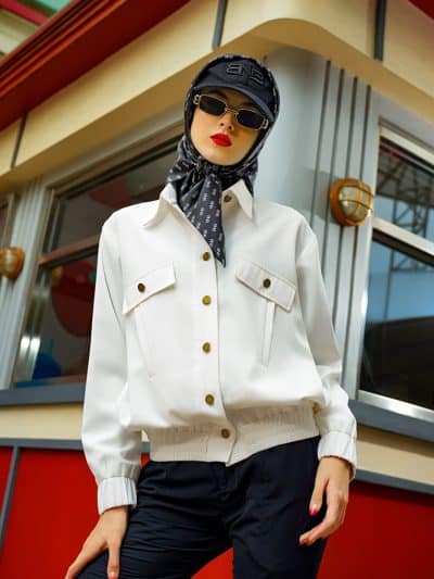 BNB HARVARD JACKET - BROKEN WHITE