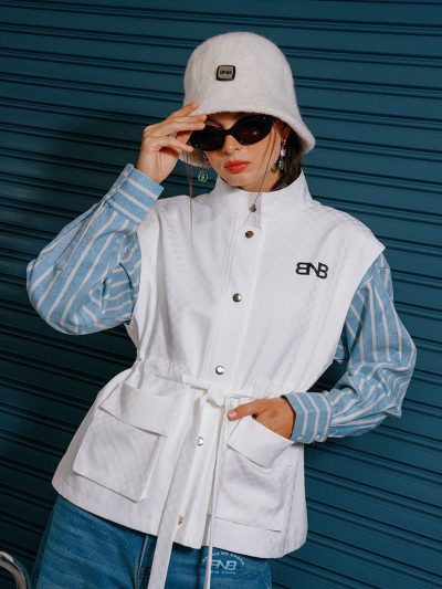 BNB ARAGON VEST - BROKEN WHITE