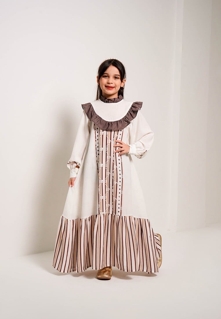 BNB CALVERTON GIRL DRESS - IVORY