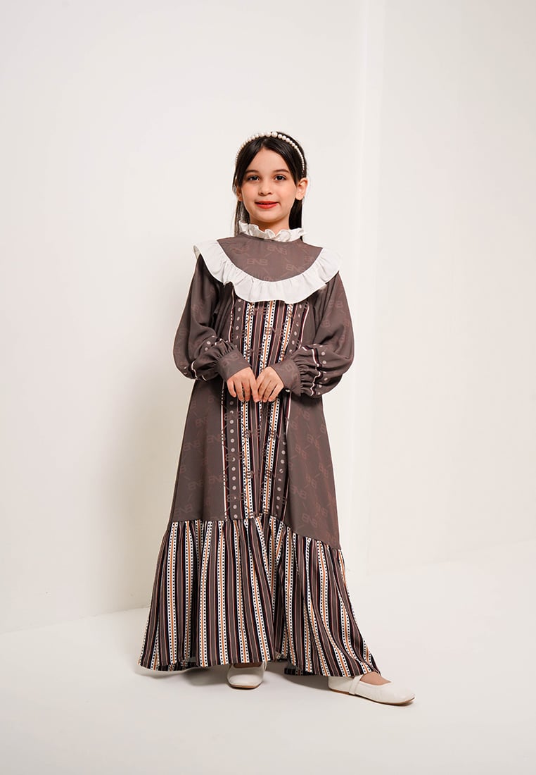 BNB CALVERTON GIRL DRESS - TAUPE