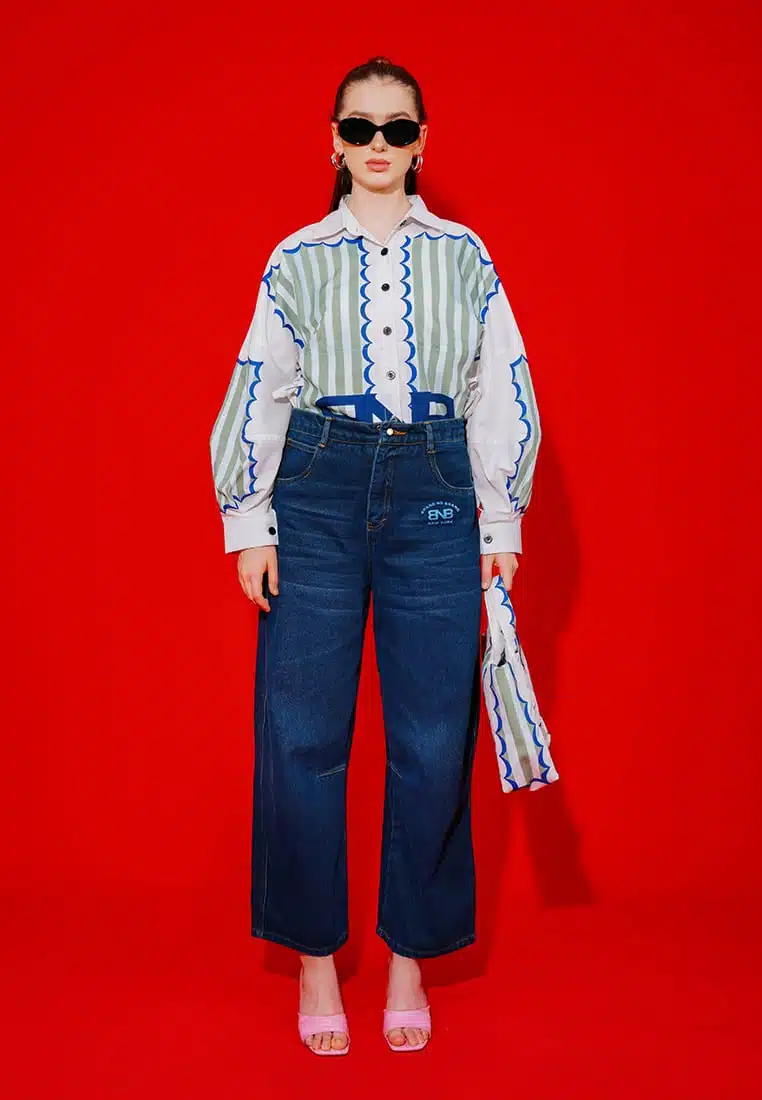 BNB CARNEIGE PANTS - DARK BLUE - Image 3