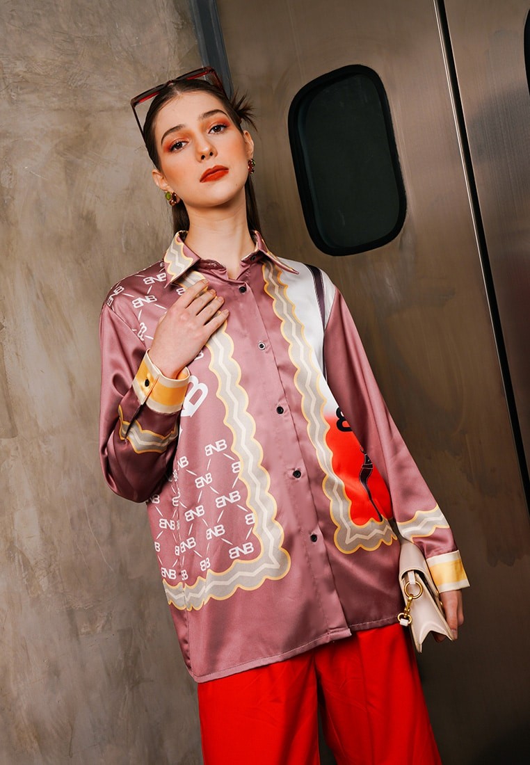 BNB HAZLETT TOP - BROWN