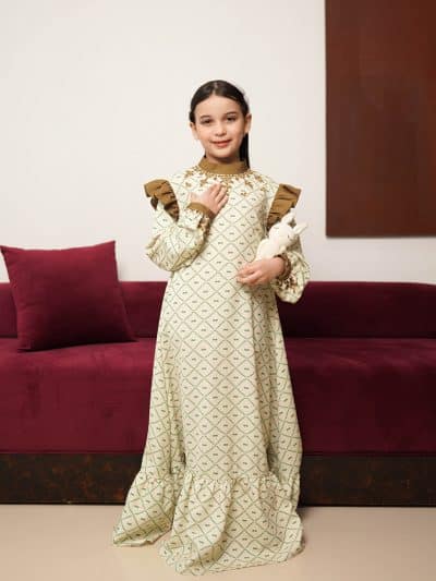 BNB MIDDLETON GIRL DRESS - CREAM-IVORY