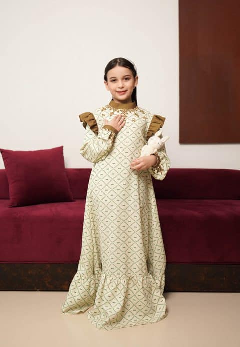 BNB MIDDLETON GIRL DRESS - CREAM-IVORY