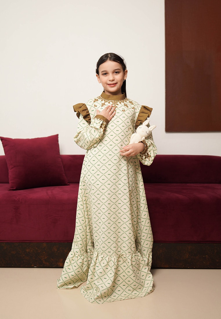 BNB MIDDLETON GIRL DRESS - CREAM-IVORY