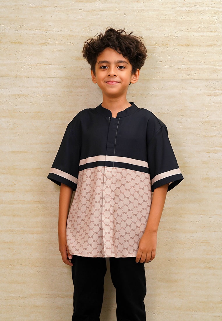 BNB HARRINGTON BOY SHIRT - CREAM