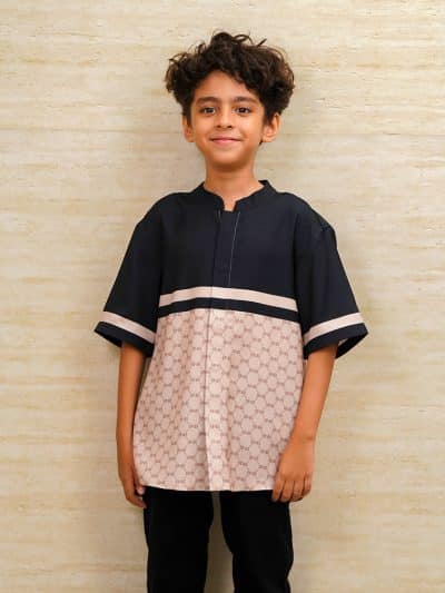 BNB HARRINGTON BOY SHIRT - CREAM