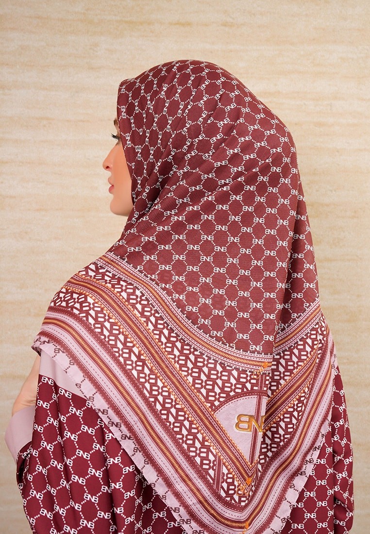 BNB HARRINGTON SCARF - MAROON - Image 4