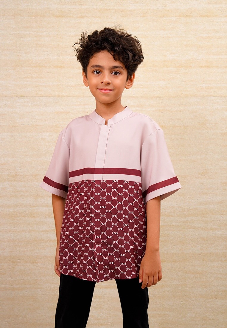 BNB HARRINGTON BOY SHIRT - MAROON