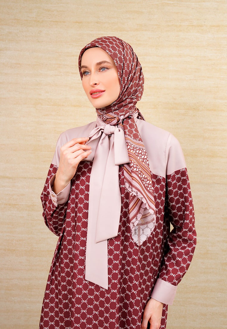 BNB HARRINGTON SCARF - MAROON - Image 5