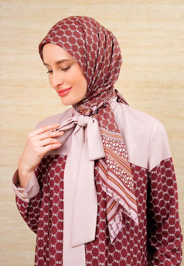 BNB HARRINGTON SCARF - MAROON - Image 2