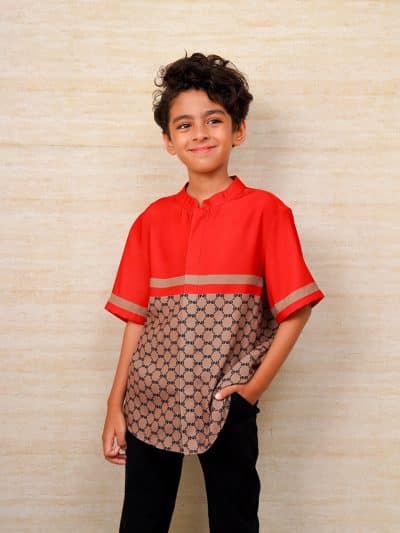 BNB HARRINGTON BOY SHIRT - BROWN