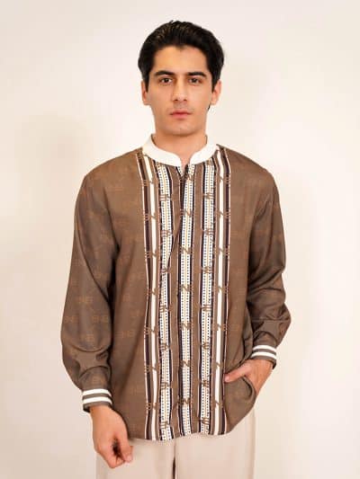 BNB CALVERTON MAN SHIRT - TAUPE