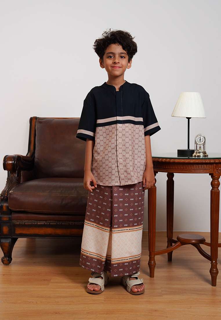 BNB QIBLA SARUNG KIDS - BROWN