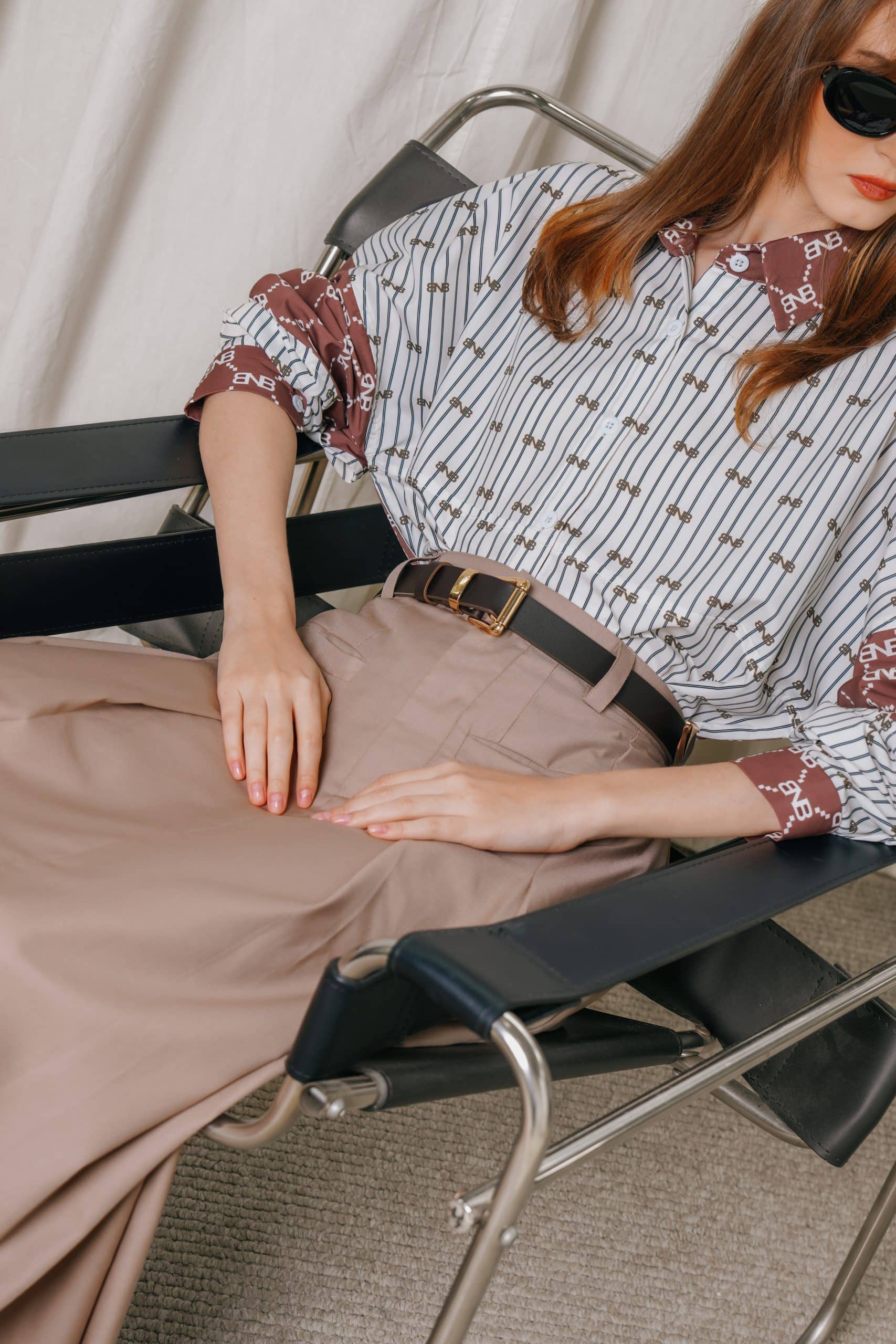 BNB HUDSELLE SKIRT - LATTE - Image 4