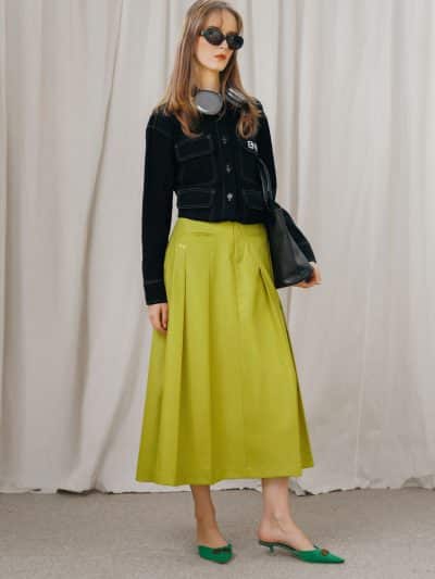BNB HUDSELLE SKIRT - LIME
