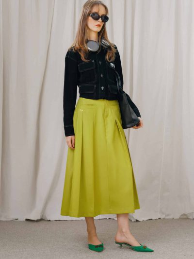BNB HUDSELLE SKIRT - LIME