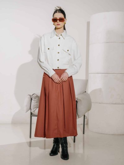 BNB HUDSELLE SKIRT - TERACOTTA