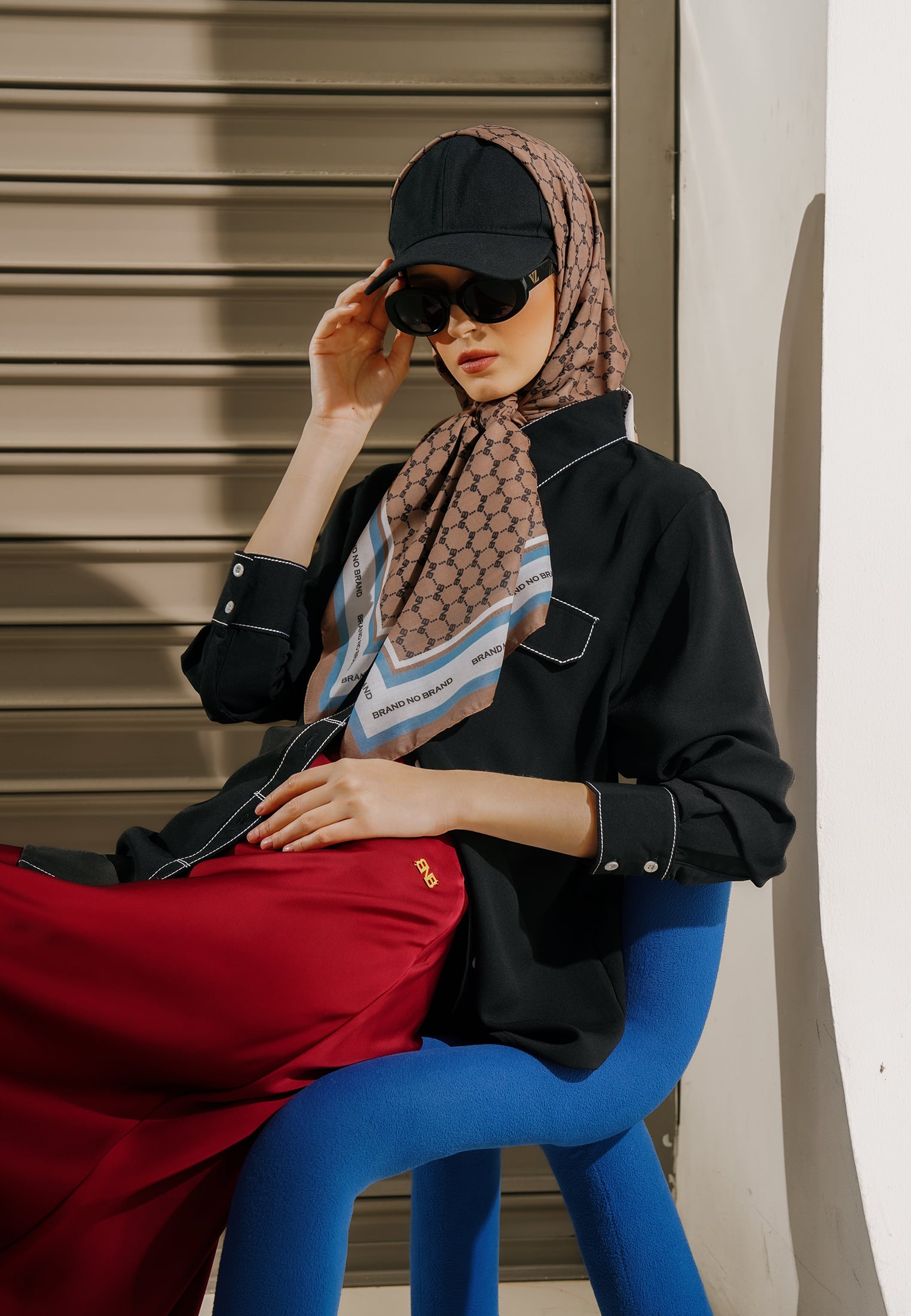 BNB YORKVELLE SCARF - CAMBRIDGE BROWN