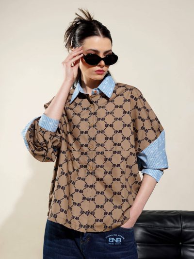 BNB YORKVELLE TOP - CAMBRIDGE BROWN