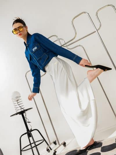 BNB VELLEMONT SKIRT - BROKEN WHITE