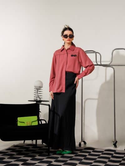 BNB VELLEMONT SKIRT - JET BLACK