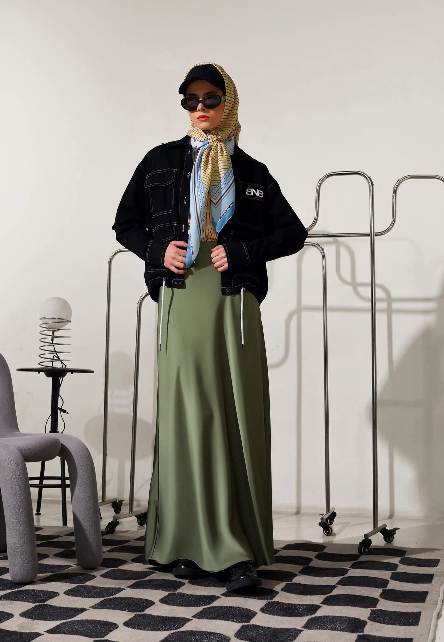 BNB VELLEMONT SKIRT - BRONZE OLIVE - Image 2