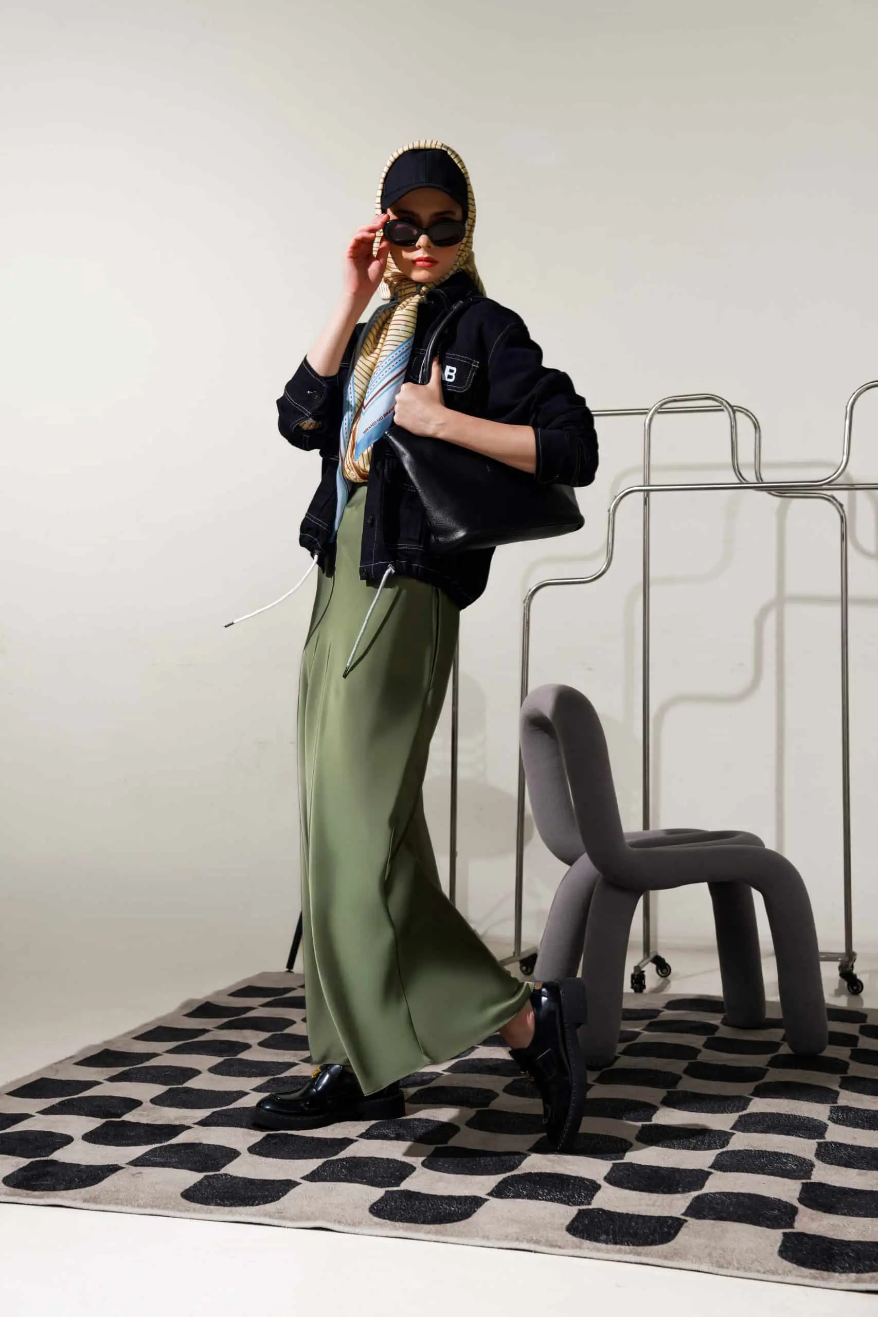 BNB VELLEMONT SKIRT - BRONZE OLIVE - Image 3