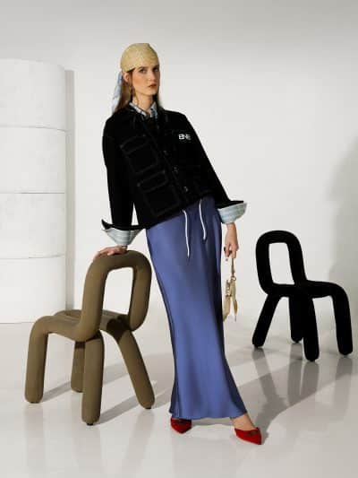 BNB VELLEMONT SKIRT - SAPPHIRE DENIM