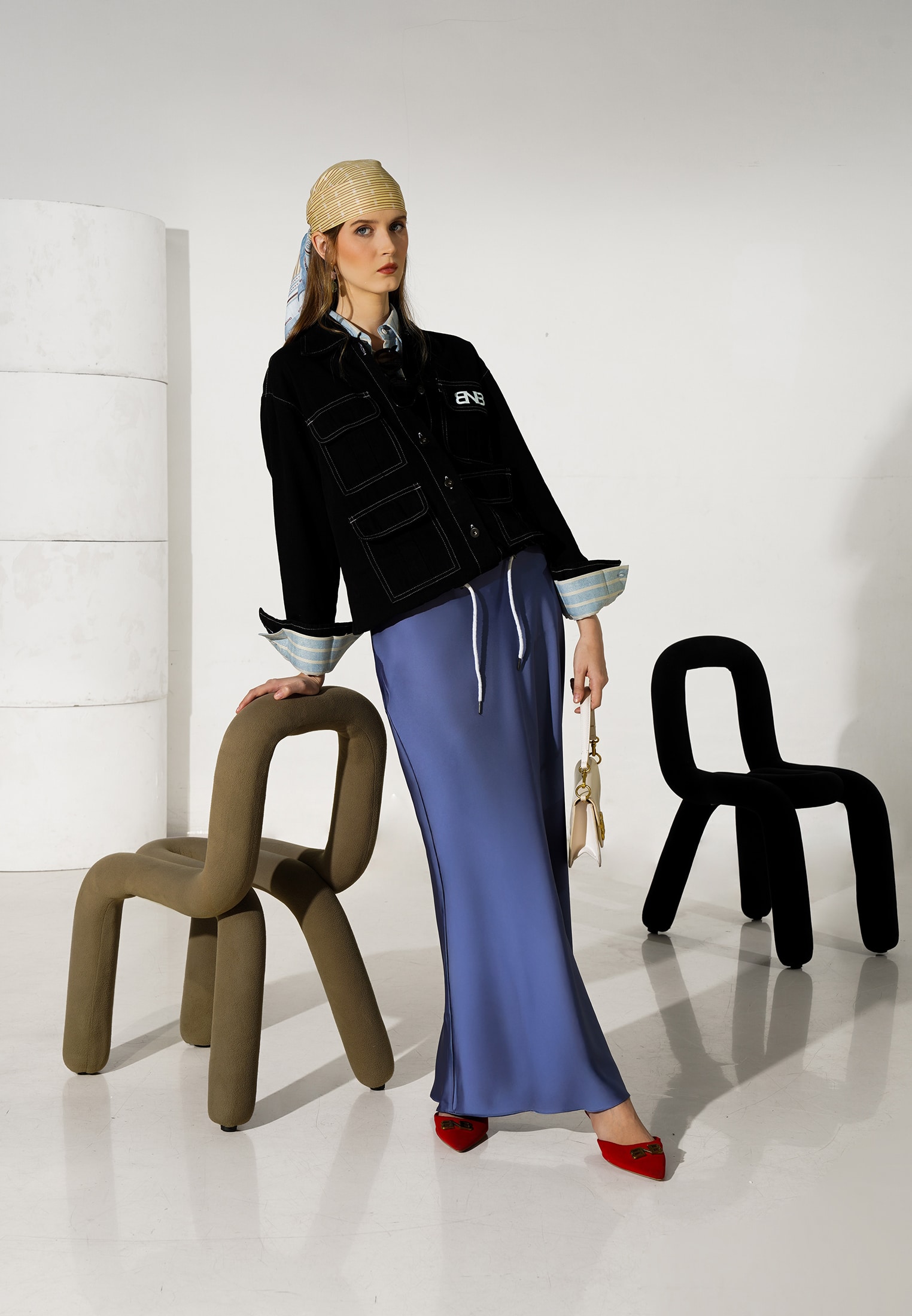 BNB VELLEMONT SKIRT - SAPPHIRE DENIM