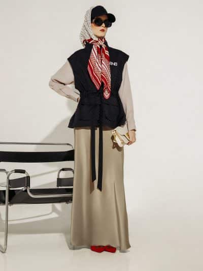 BNB VELLEMONT SKIRT - LIGHT BROWN